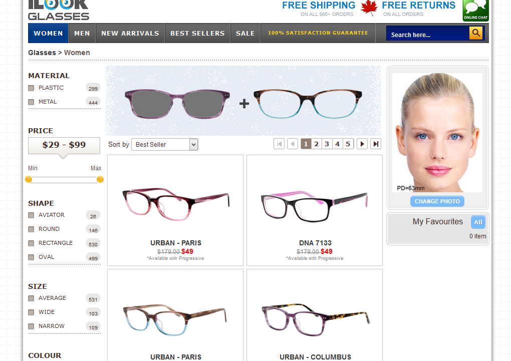 眼镜在线商店案例